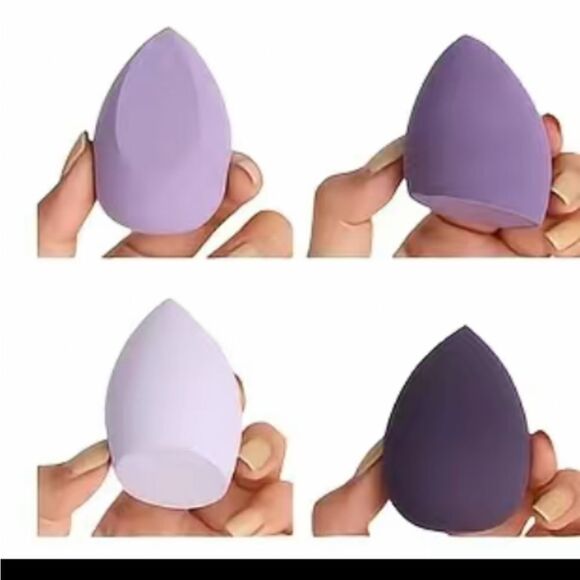 4 Pack of make-up sponges with container. Purples. - Picture 7 of 7